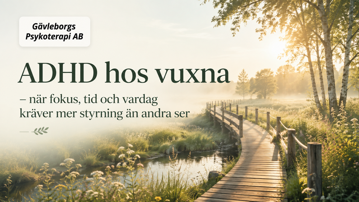 ADHD hos vuxna: när fokus, tid och vardag kräver mer styrning än andra ser