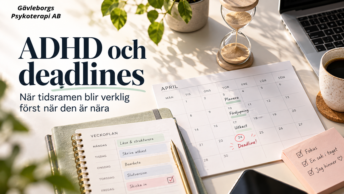 ADHD och deadlines – när tidsramen blir verklig först när den är nära