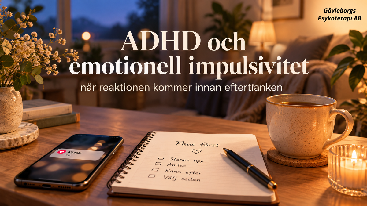 ADHD och emotionell impulsivitet – när reaktionen kommer innan eftertanken
