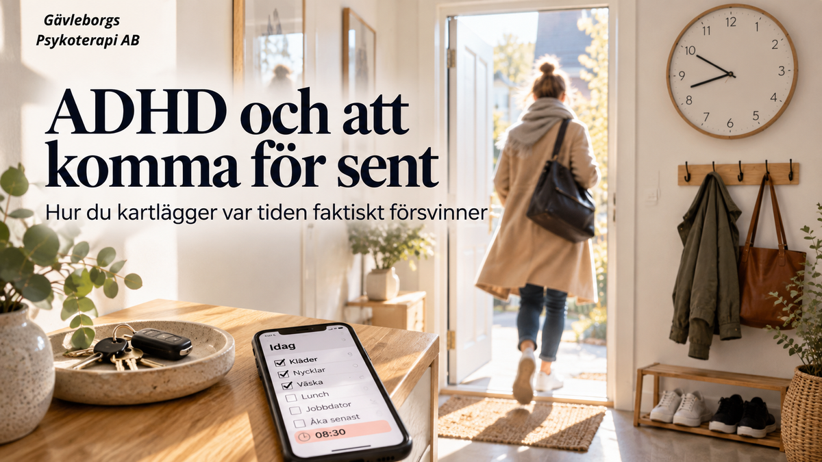 ADHD och att komma för sent – hur du kartlägger var tiden faktiskt försvinner