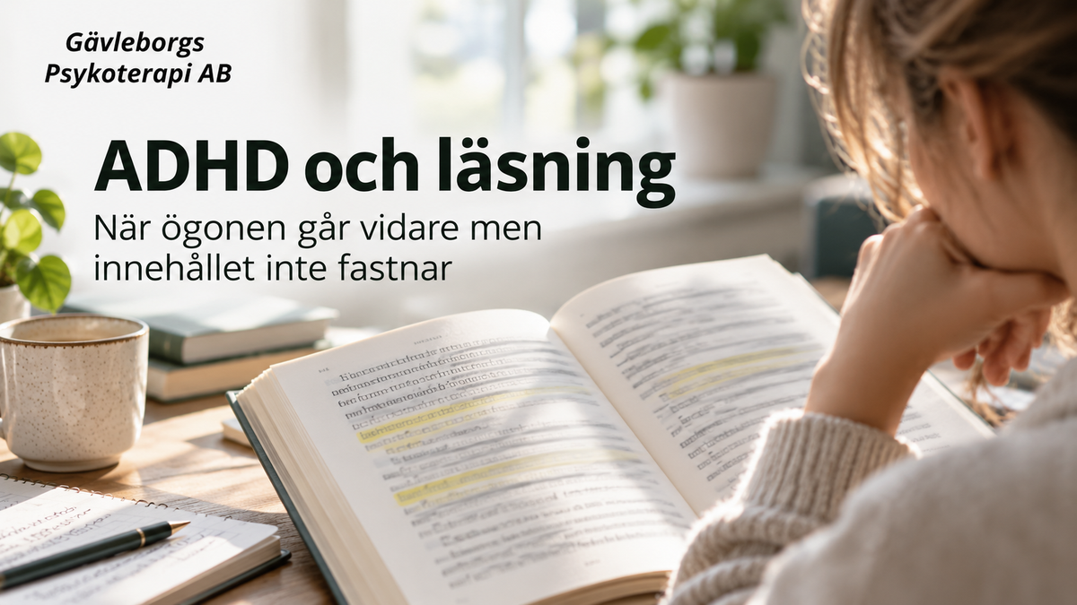 ADHD och läsning – när ögonen går vidare men innehållet inte fastnar