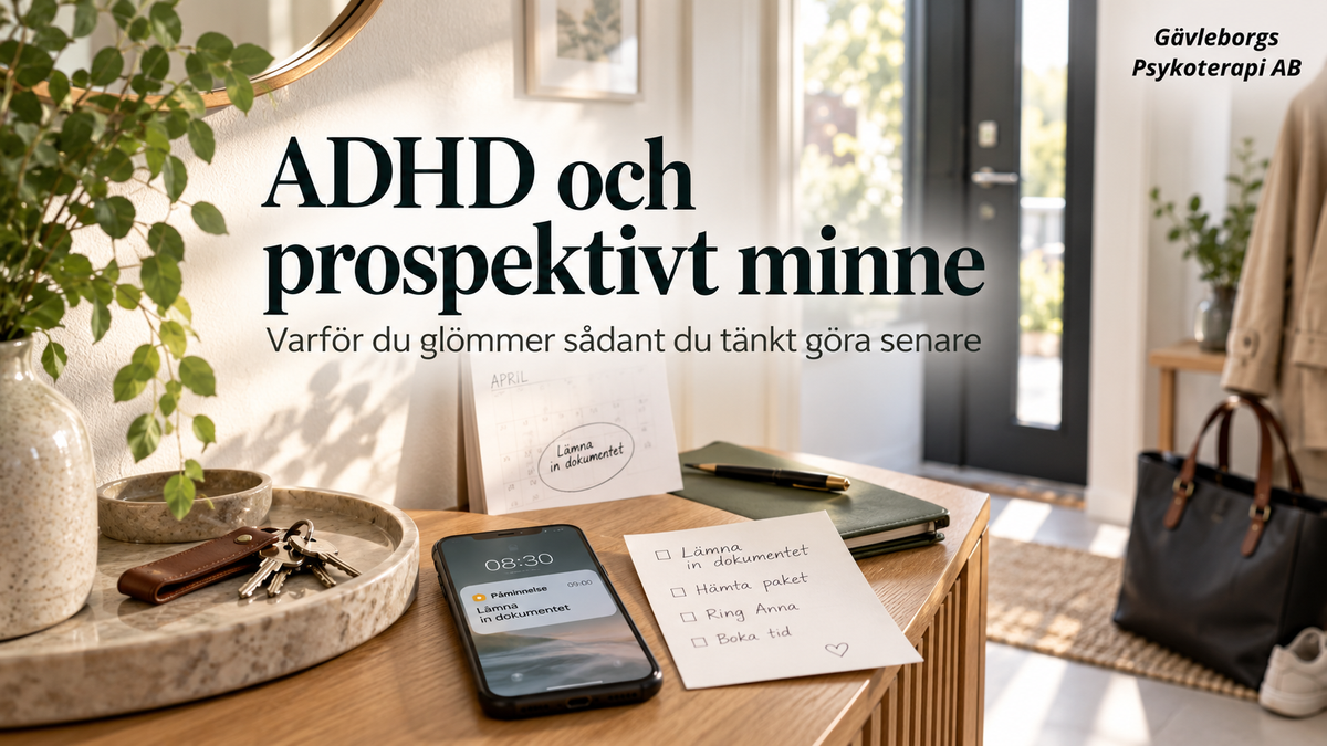ADHD och prospektivt minne – varför du glömmer sådant du tänkt göra senare