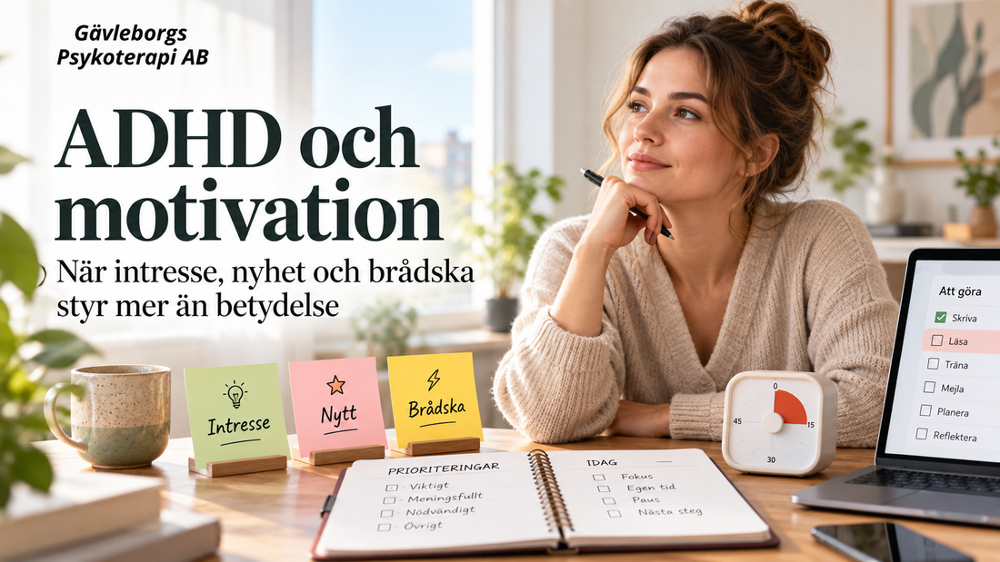 ADHD och motivation – varför intresse, nyhet och brådska kan styra mer än betydelse