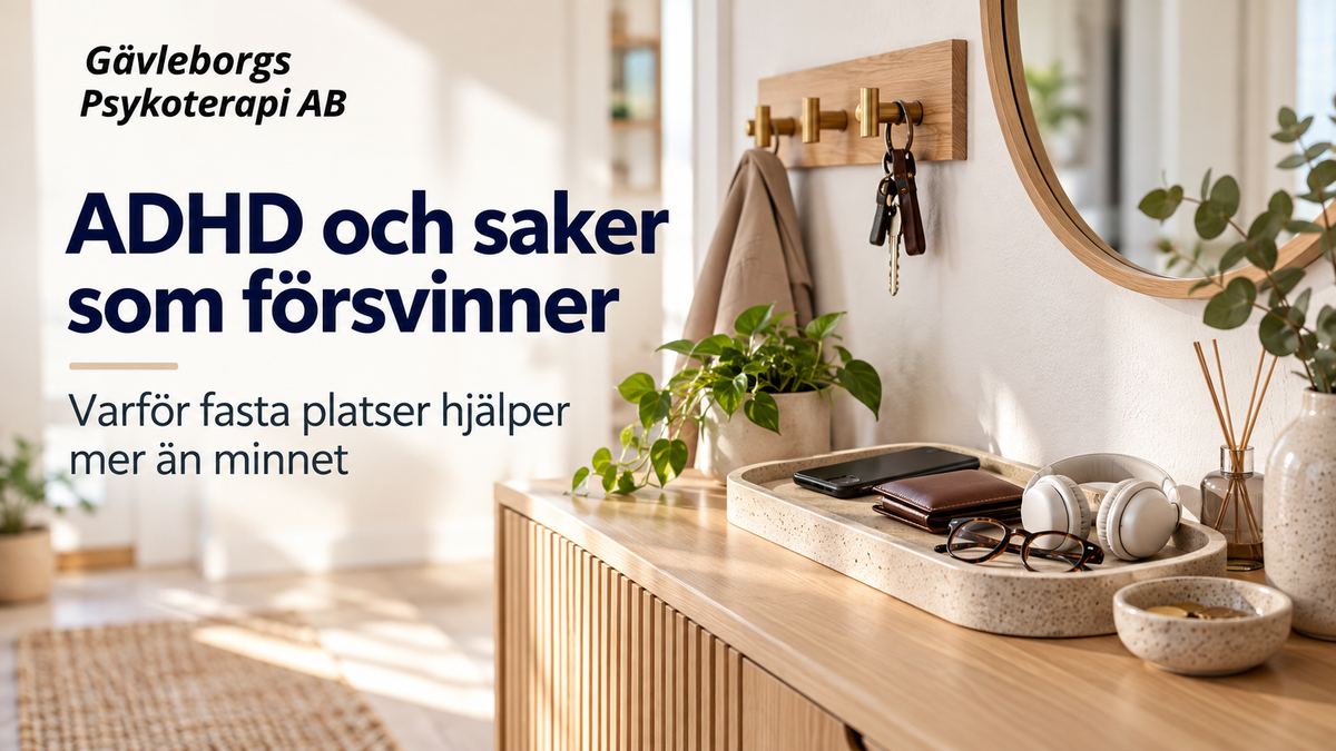 ADHD och saker som försvinner – varför fasta platser behöver vara lättare än minnet