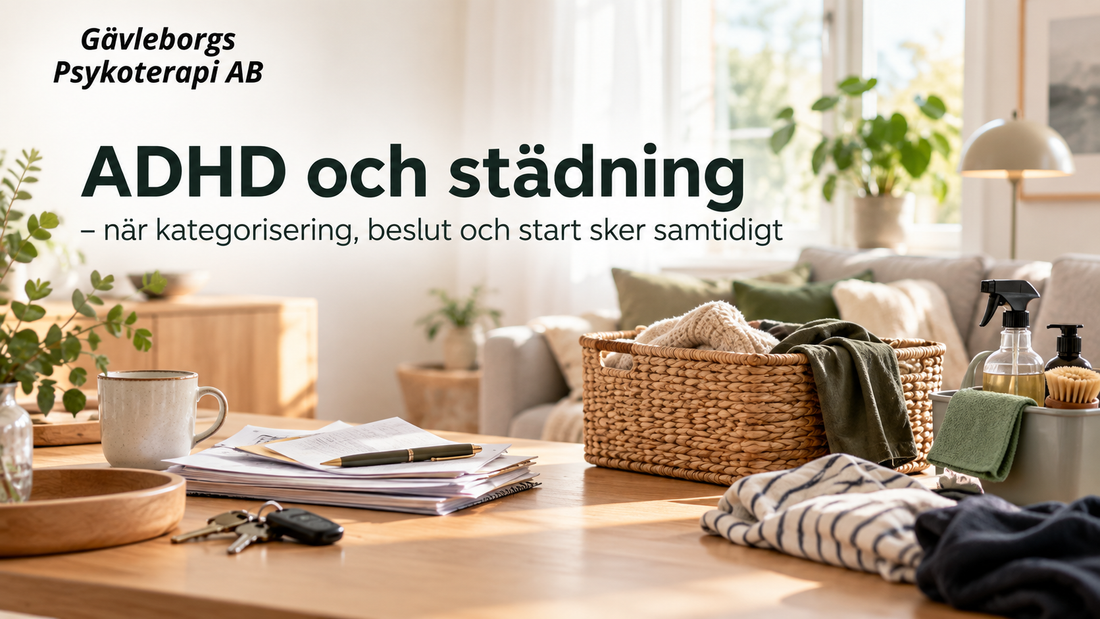 ADHD och städning – när kategorisering, beslut och start sker samtidigt