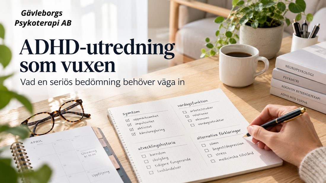 Att söka ADHD-utredning som vuxen – vad en seriös bedömning behöver väga in