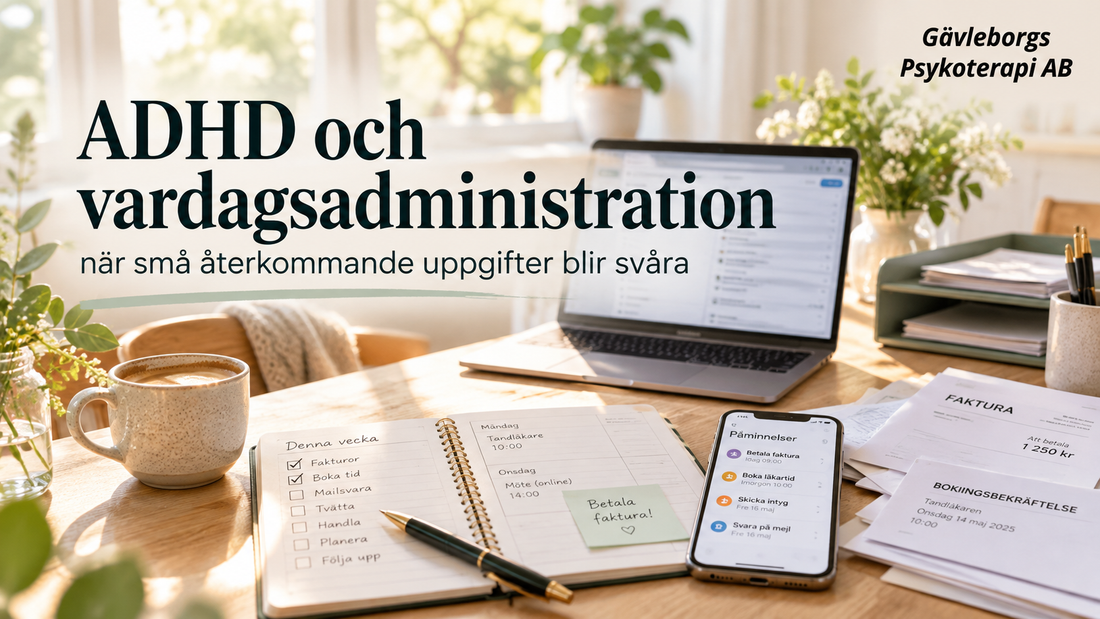 ADHD och vardagsadministration – varför små återkommande uppgifter kan vara oproportionerligt svåra