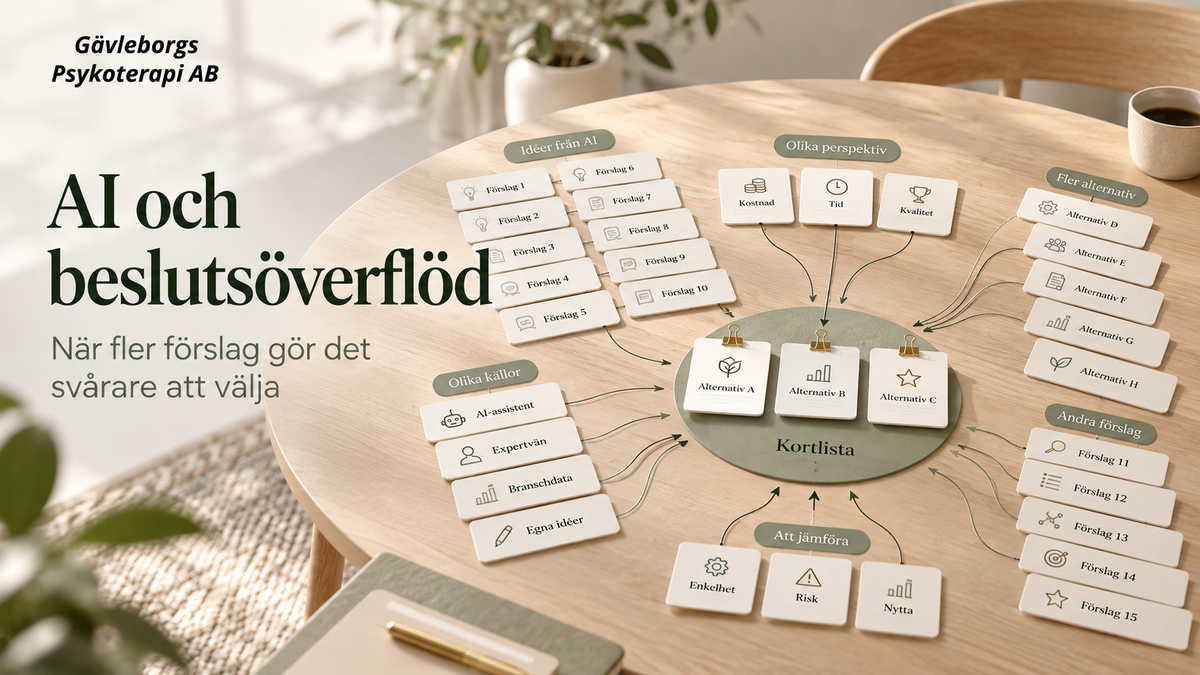AI och beslutsöverflöd – när fler förslag gör det svårare att välja