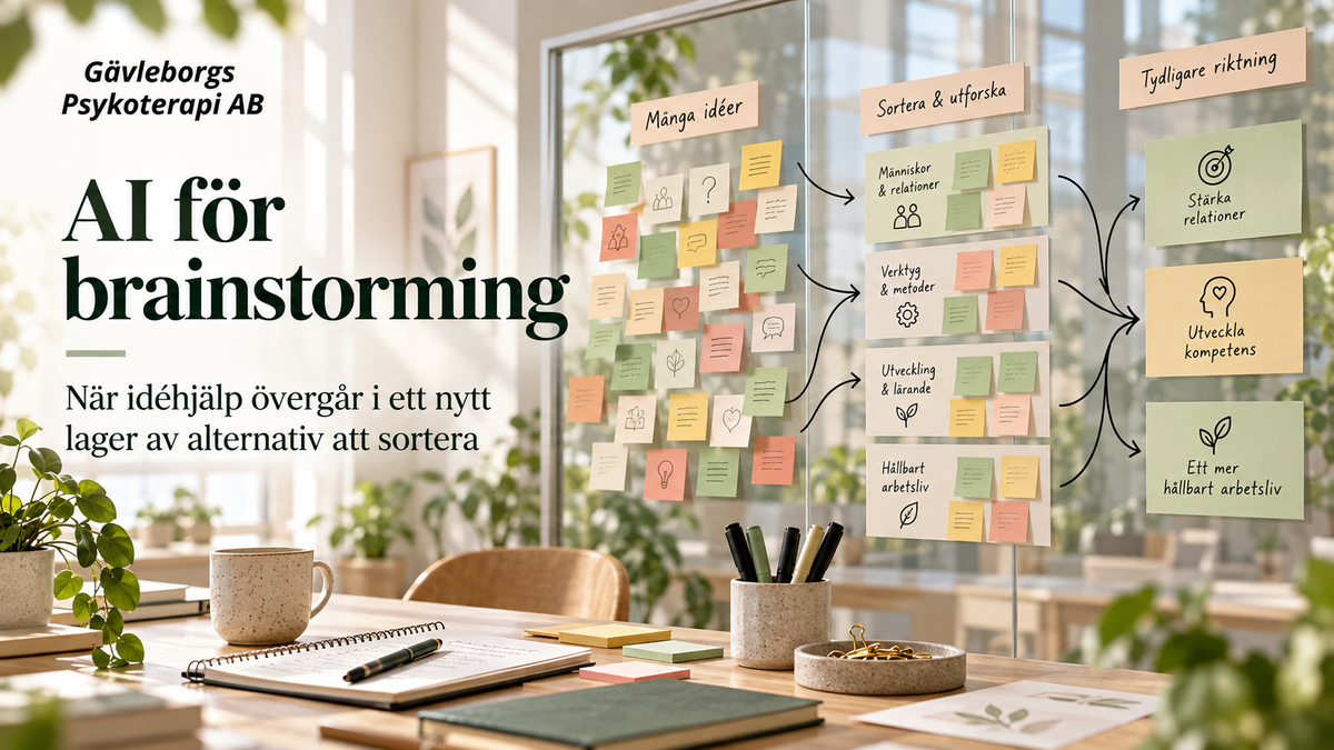 AI för brainstorming – när idéhjälp övergår i ett nytt lager av alternativ att sortera
