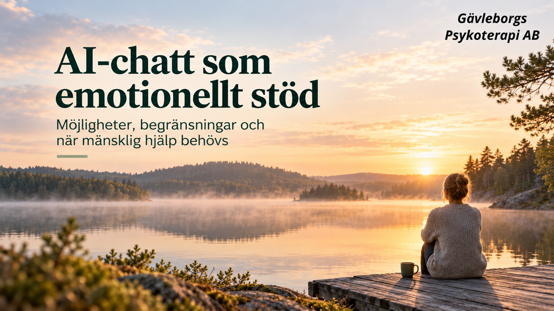 AI-chatt som emotionellt stöd – möjligheter, begränsningar och när mänsklig hjälp behövs