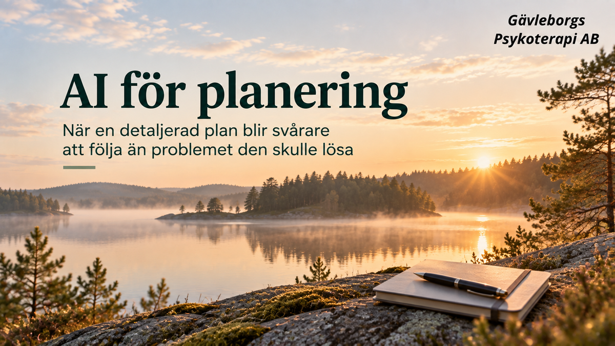 AI för planering – när en detaljerad plan blir svårare att följa än problemet den skulle lösa