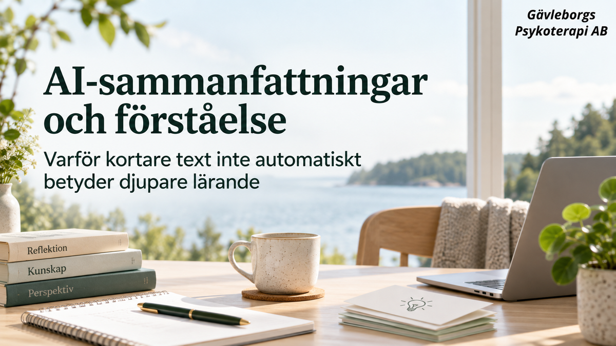 AI-sammanfattningar och förståelse – varför kortare text inte automatiskt betyder djupare lärande