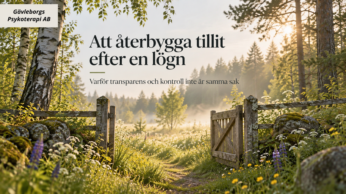 Att återbygga tillit efter en lögn – varför transparens och kontroll inte är samma sak