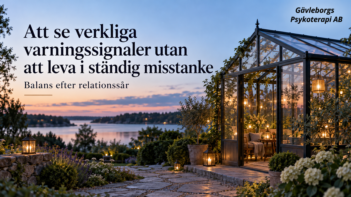 Att se verkliga varningssignaler utan att leva i ständig misstanke – balans efter relationssår