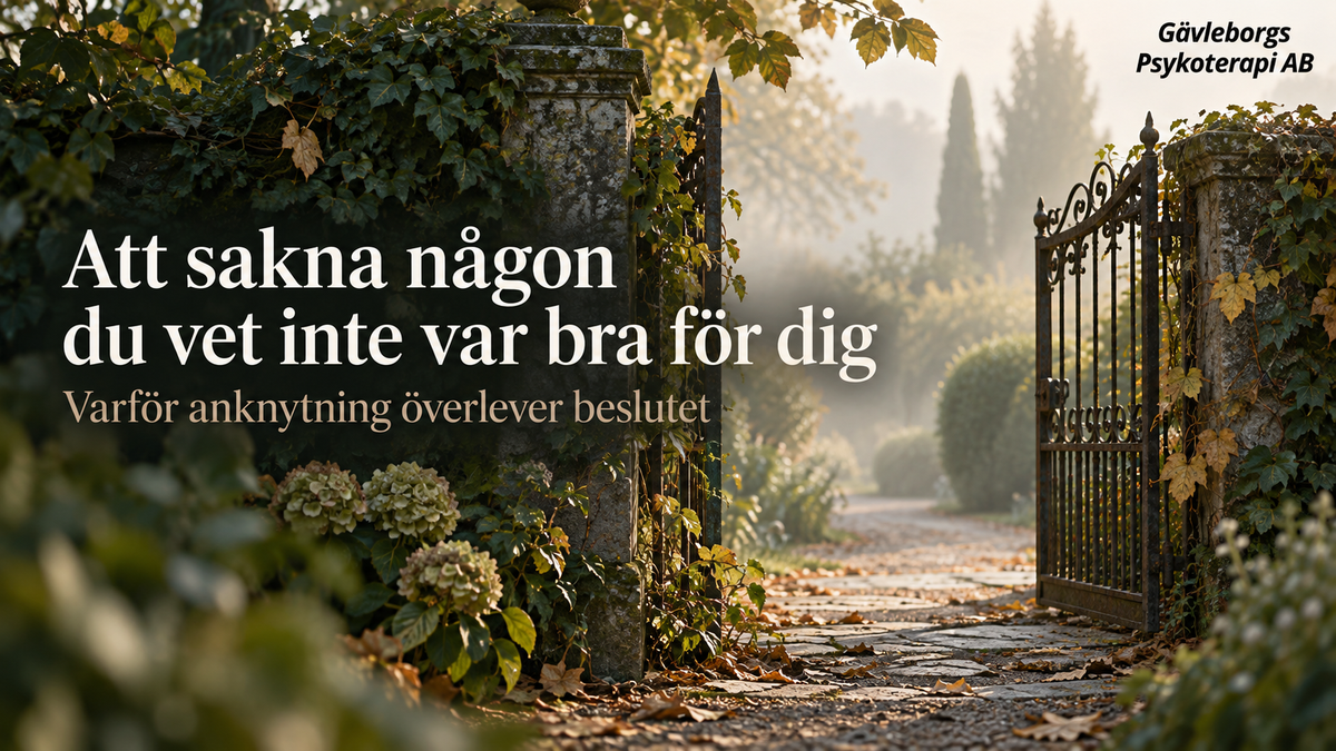 Att sakna någon du vet inte var bra för dig – varför anknytning överlever beslutet