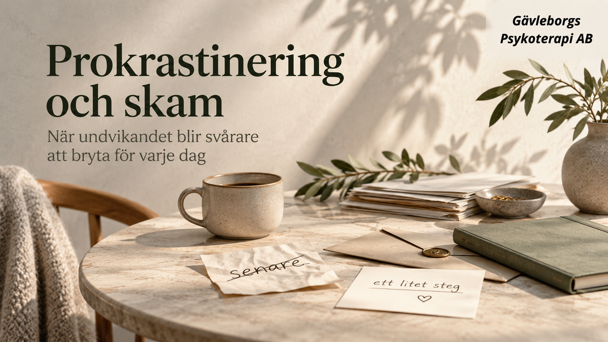 Prokrastinering och skam – när undvikandet blir svårare att bryta för varje dag