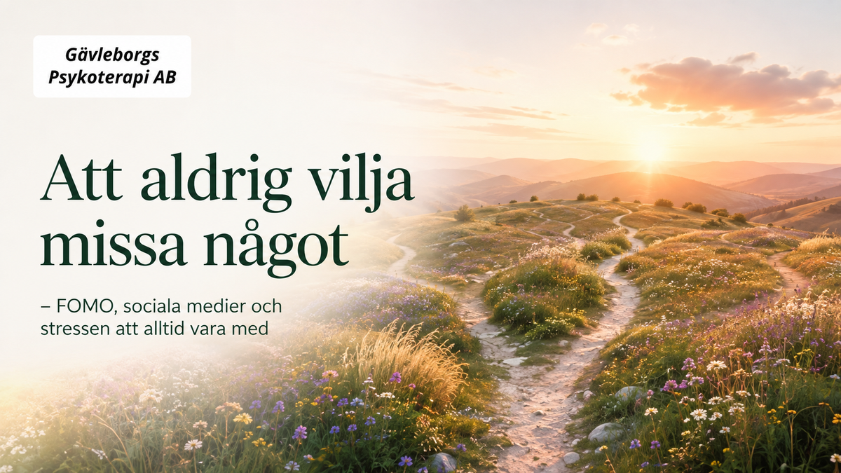 Att aldrig vilja missa något: FOMO, sociala medier och stressen att alltid vara med