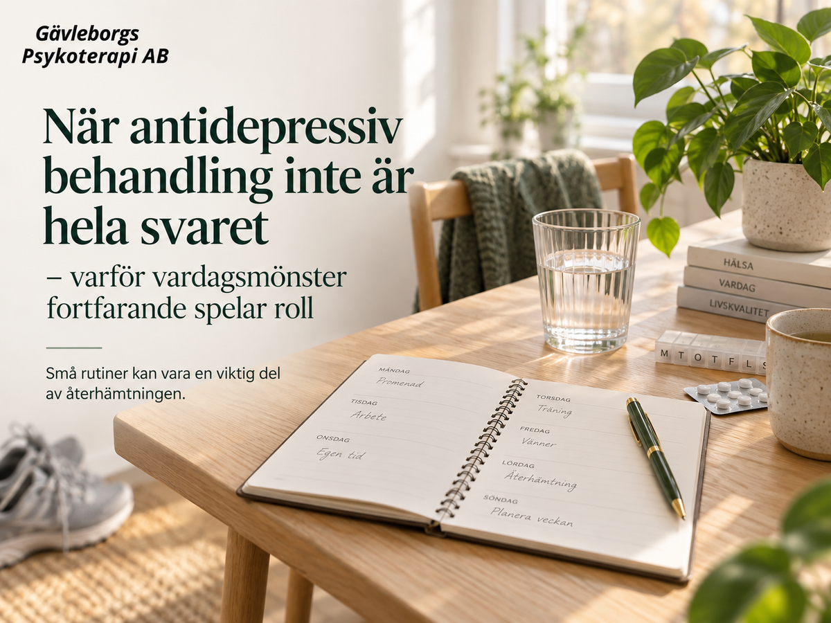 När antidepressiv behandling inte är hela svaret – varför vardagsmönster fortfarande spelar roll