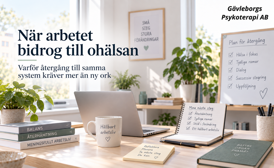 När arbetet bidrog till ohälsan – varför återgång till samma system kräver mer än ny ork