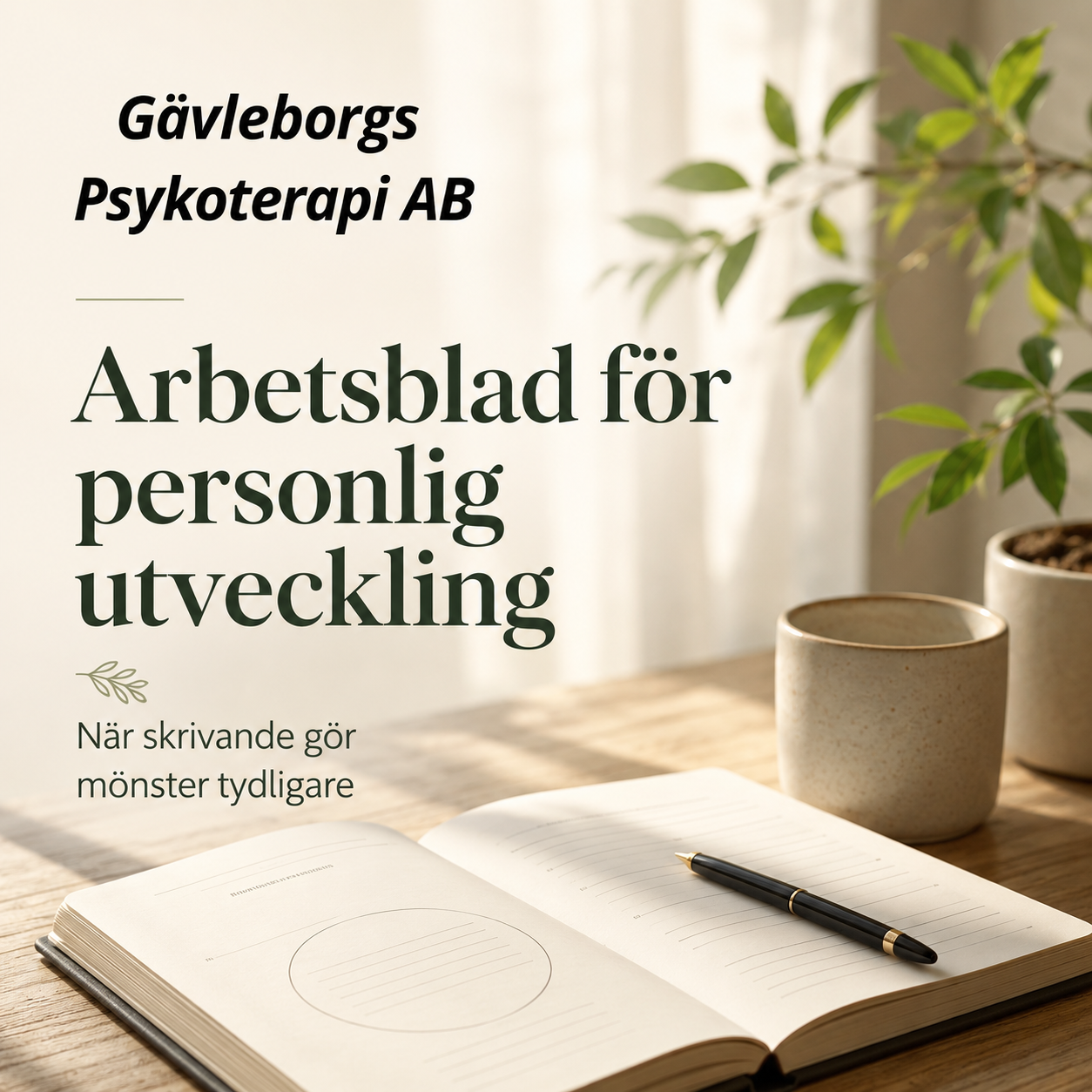 Arbetsblad för personlig utveckling – när skrivande gör mönster tydligare