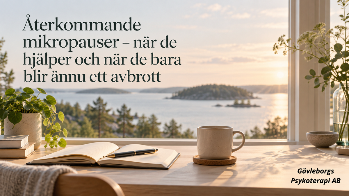 Återkommande mikropauser – när de hjälper och när de bara blir ännu ett avbrott