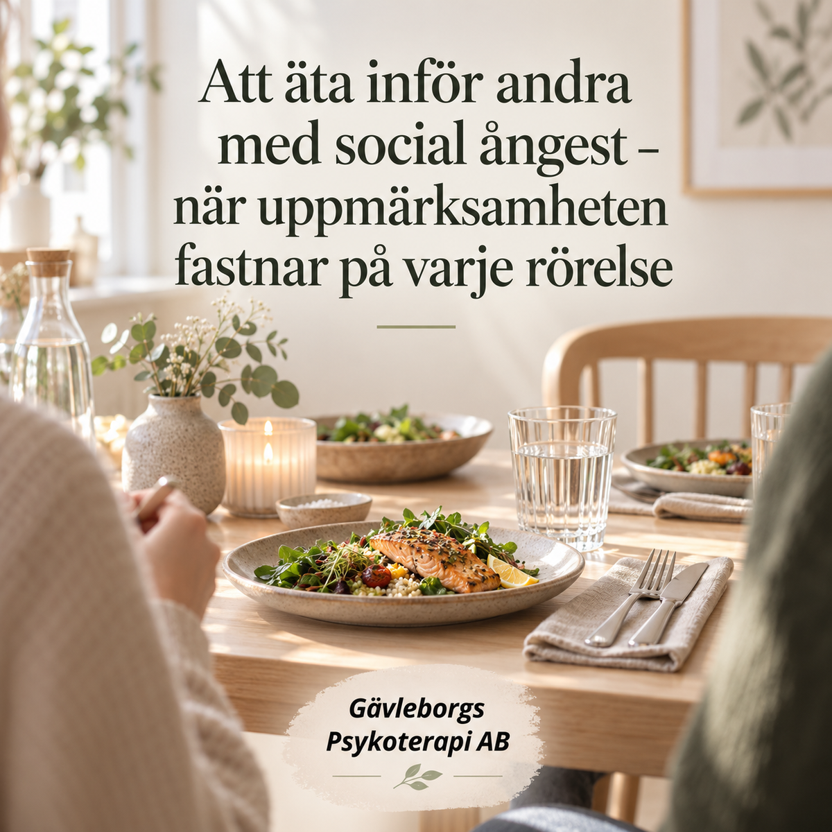 Att äta inför andra med social ångest – när uppmärksamheten fastnar på varje rörelse