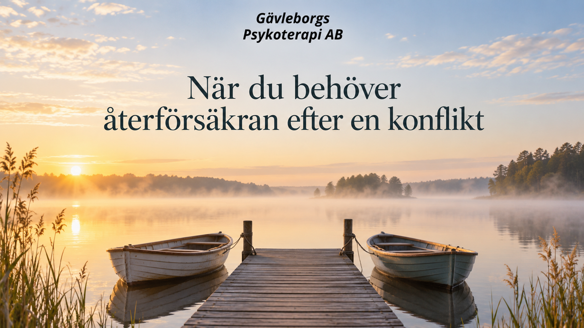 När du behöver återförsäkran efter en konflikt