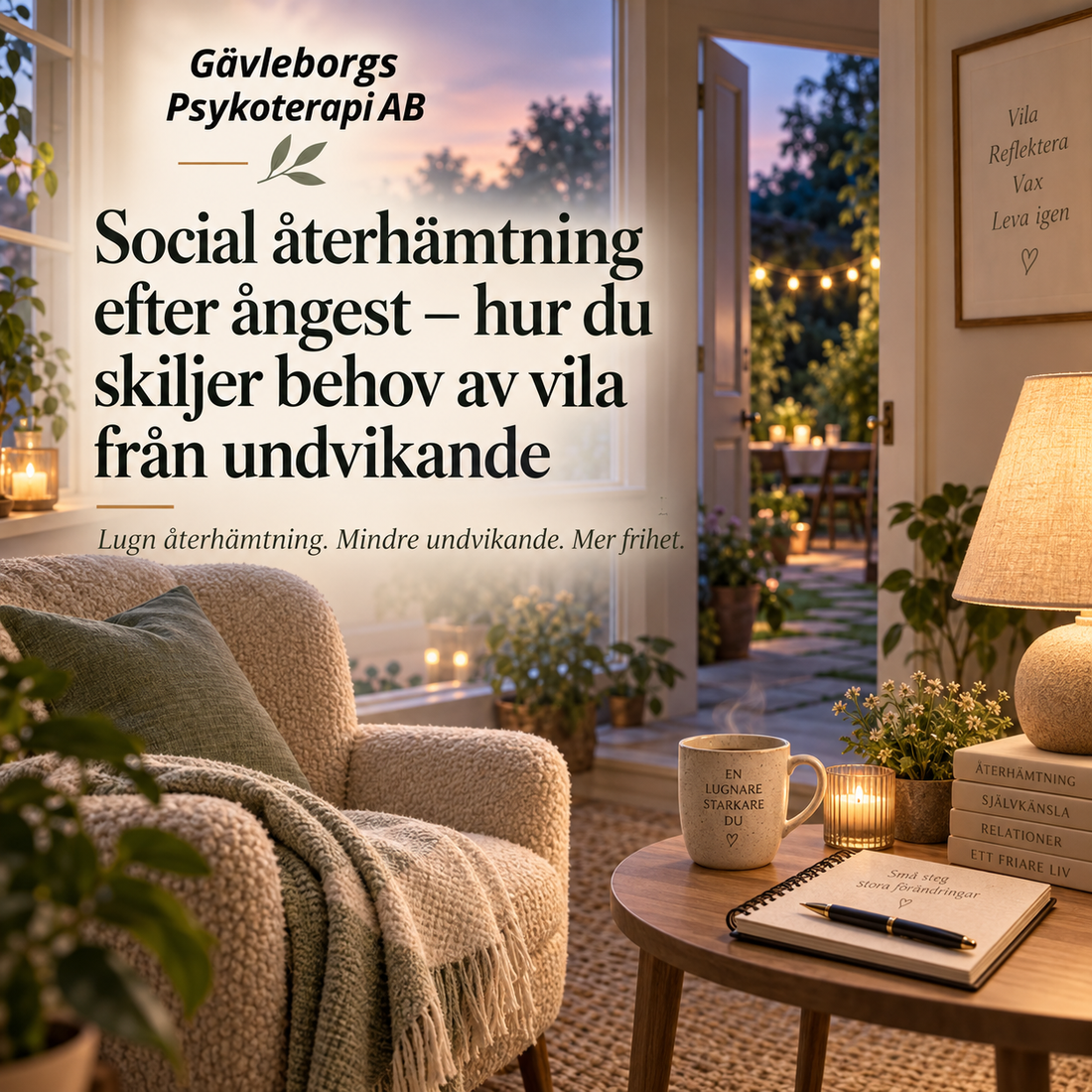 Social återhämtning efter ångest – hur du skiljer behov av vila från undvikande