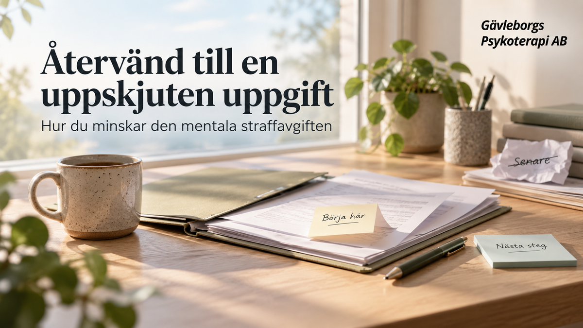 Att återvända till en uppskjuten uppgift – hur du minskar den mentala straffavgiften