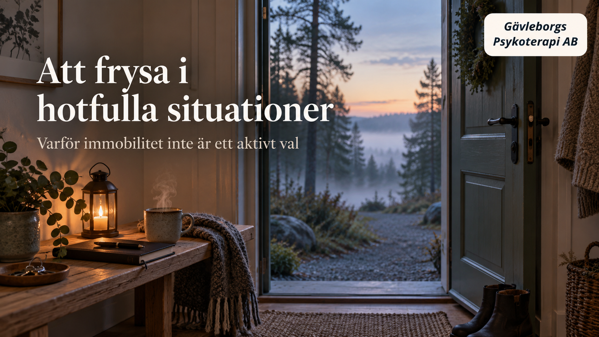 Att frysa i hotfulla situationer – varför immobilitet inte är ett aktivt val