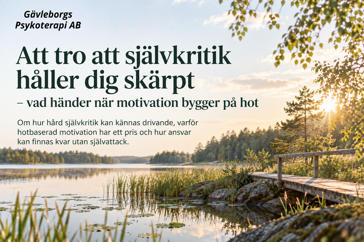 Att tro att självkritik håller dig skärpt – vad händer när motivation bygger på hot