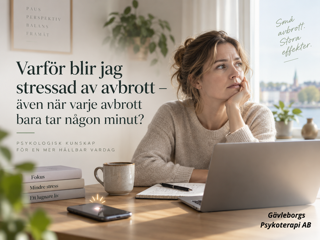 Varför blir jag stressad av avbrott – även när varje avbrott bara tar någon minut?