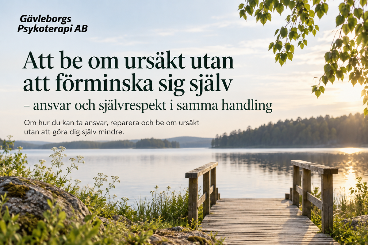 Att be om ursäkt utan att förminska sig själv – ansvar och självrespekt i samma handling