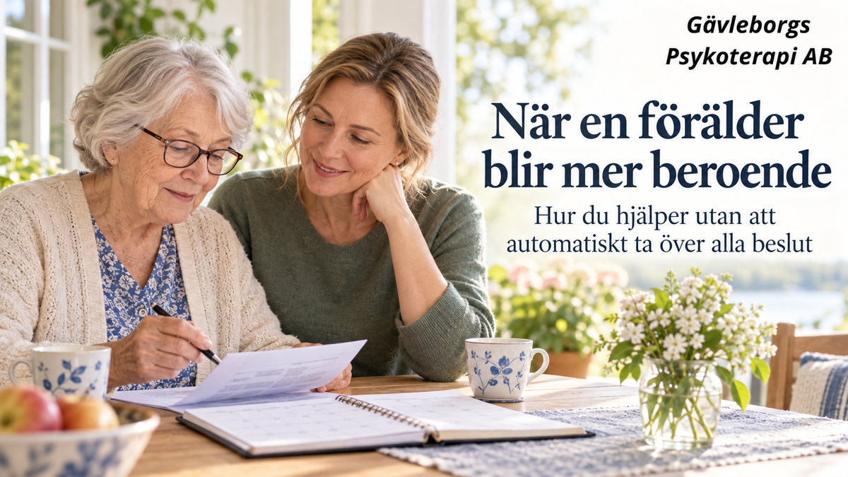 När en förälder blir mer beroende – hur du hjälper utan att automatiskt ta över alla beslut