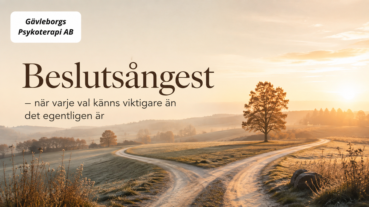 Beslutsångest: när varje val känns viktigare än det egentligen är