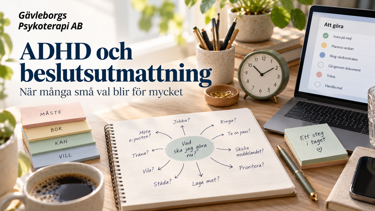 ADHD och beslutsutmattning – när många små val tömmer den exekutiva kapaciteten