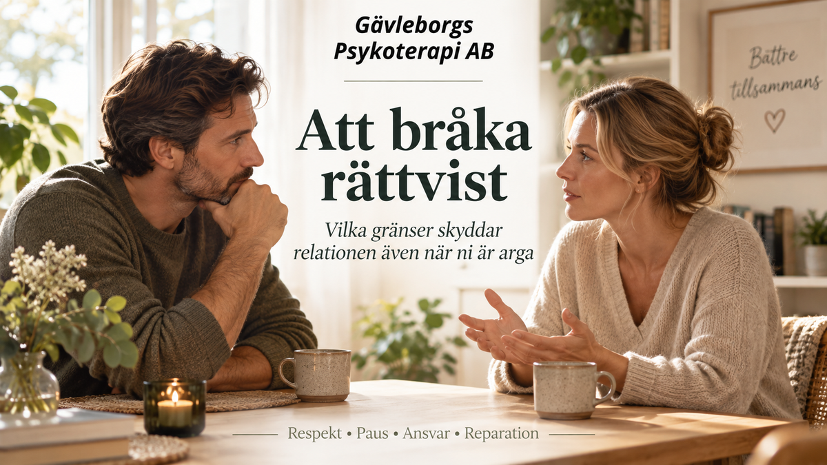 Att bråka rättvist – vilka gränser skyddar relationen även när ni är arga