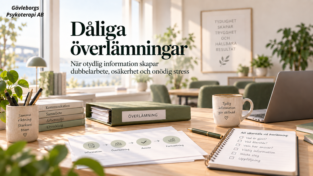 Dåliga överlämningar – när otydlig information skapar dubbelarbete, osäkerhet och onödig stress