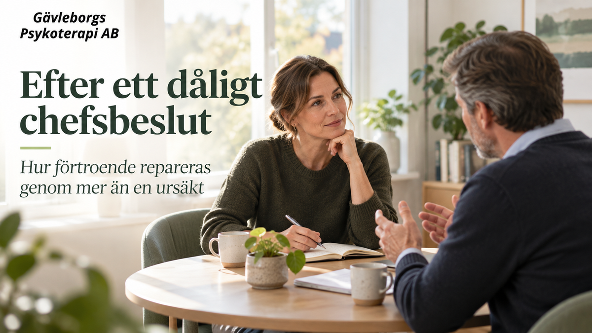 Efter ett dåligt chefsbeslut – hur förtroende repareras genom mer än en ursäkt