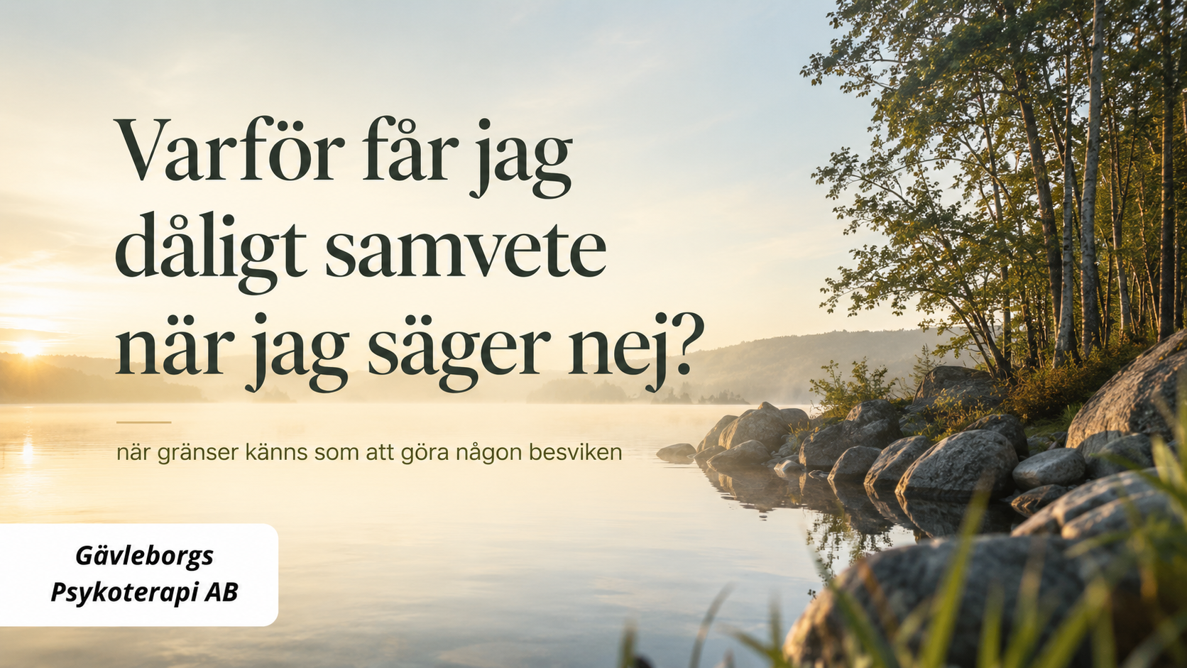 Varför får jag dåligt samvete när jag säger nej? – när gränser känns som att göra någon besviken