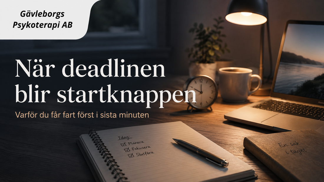 Varför gör jag saker i sista minuten trots att jag hatar stressen?