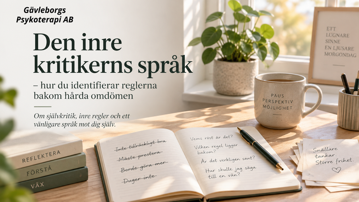Den inre kritikerns språk – hur du identifierar reglerna bakom hårda omdömen