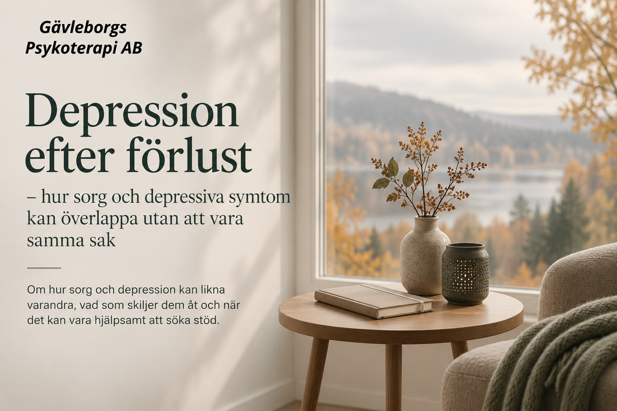 Depression efter förlust – hur sorg och depressiva symtom kan överlappa utan att vara samma sak