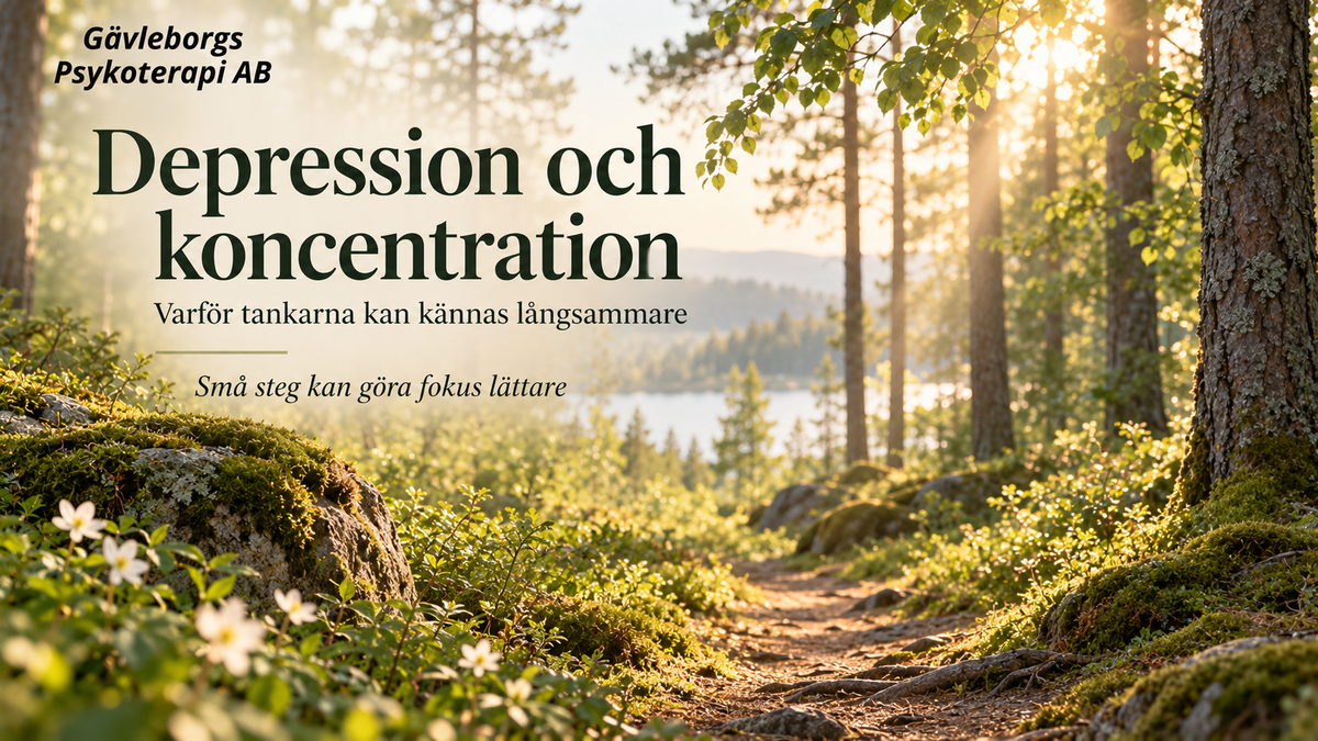 Depression och koncentration – varför tankarna kan kännas långsammare