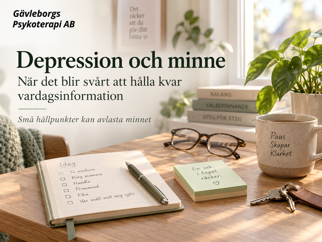 Depression och minne – när det blir svårt att hålla kvar vardagsinformation