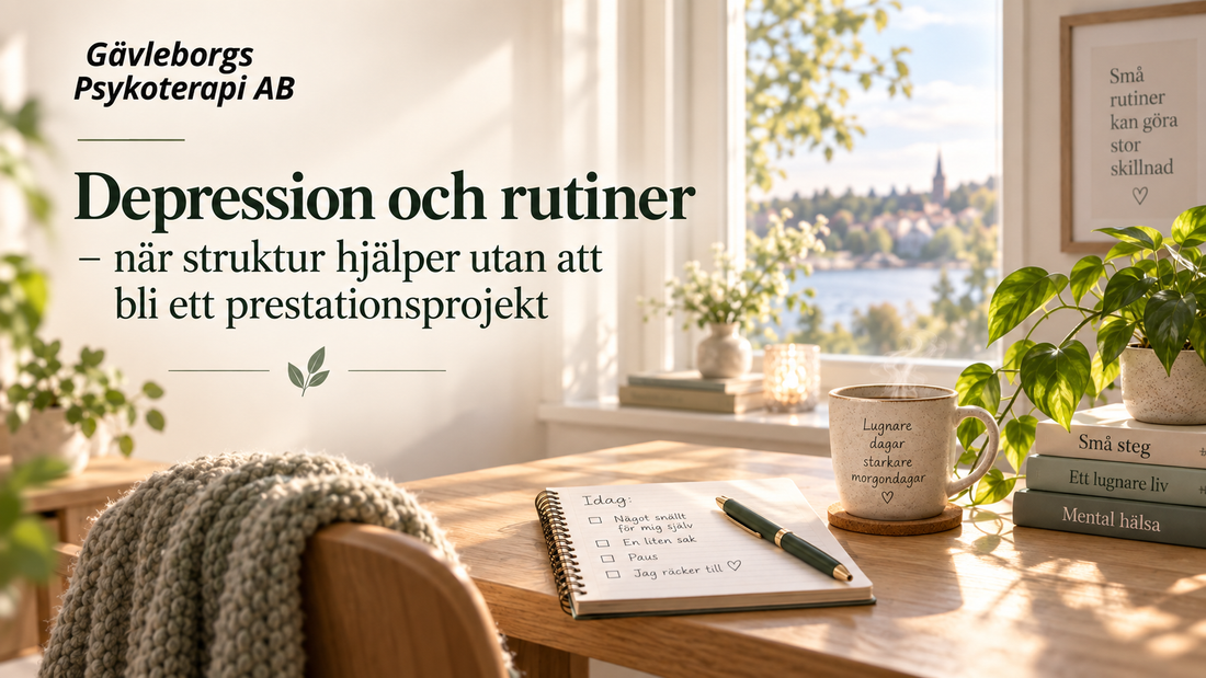 Depression och rutiner – när struktur hjälper utan att bli ett prestationsprojekt