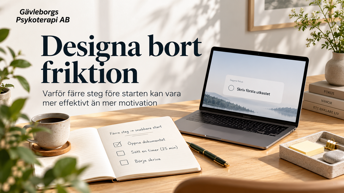 Att designa bort friktion – varför färre steg före starten kan vara mer effektivt än mer motivation