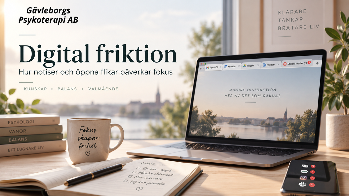 Digital friktion – hur notiser och öppna flikar påverkar fokus
