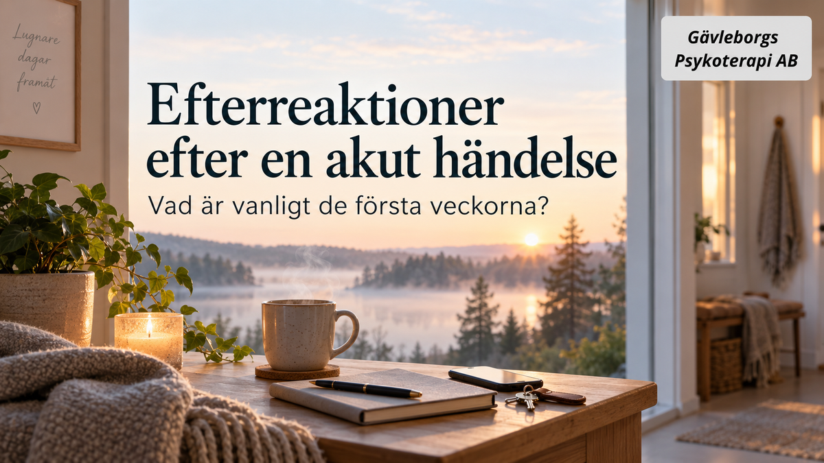 Efterreaktioner efter en akut händelse – vad är vanligt de första veckorna?