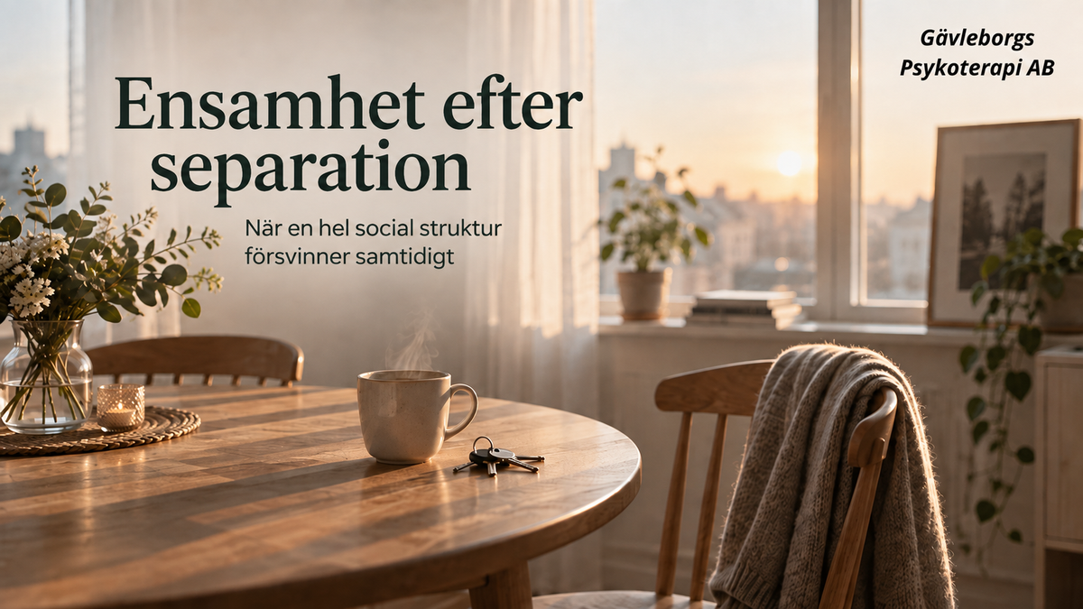 Ensamhet efter separation – när en hel social struktur försvinner samtidigt